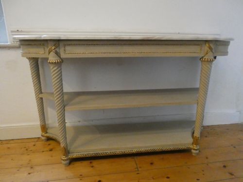 French 19thc Marble Top Console Table
