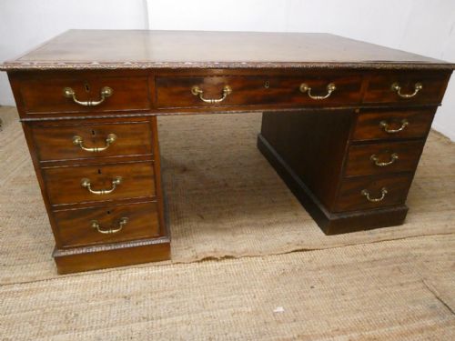 Large 1900s Partners Writing Desk