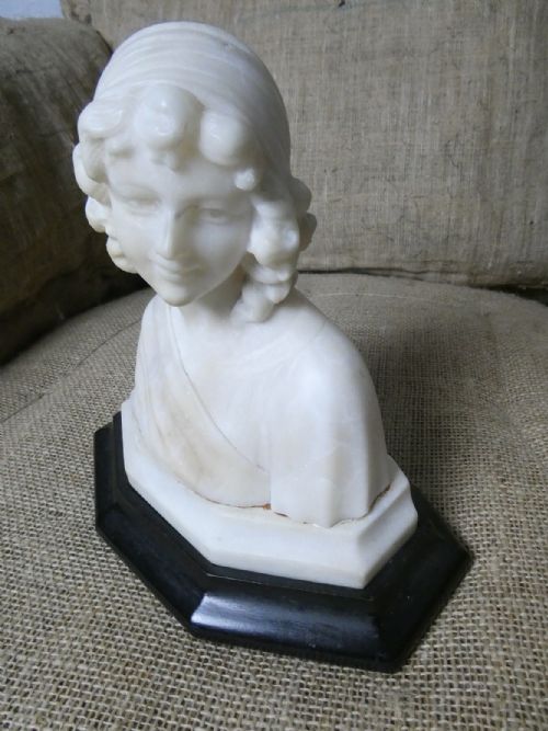 1920'S  Marble Bust of a Girl
