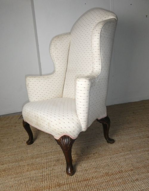 Large English Georgian Wing Armchair