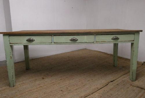 19thc Painted Kitchen Table