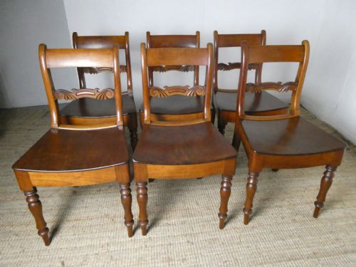 fig 1. Set of EIGHT 19thC DINING or KITCHEN CHAIRS