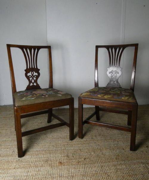 Pair English 18thc Chairs