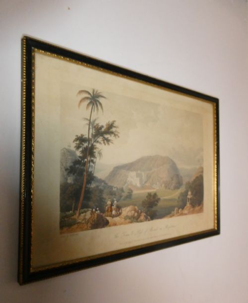 Small Engraving 19thc "Town of Boondi Rajpootana"