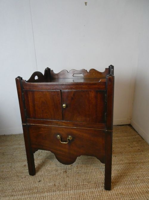 18thc Tray Top Bedside Cabinet