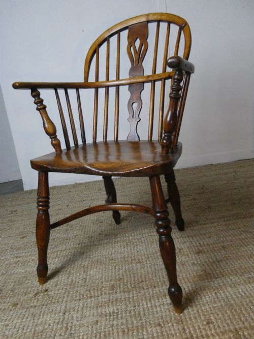 19thc Ash & Elm Windsor Chair