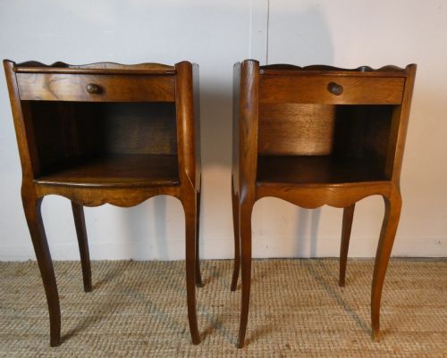 Pair Oak Bedside Cabinets