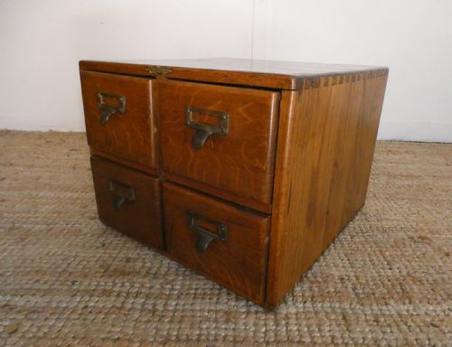 English Oak Index Card Box