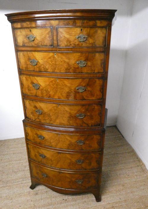 1920'S Burr Walnut Chest on Chest
