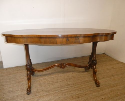 19thc Shaped Centre Table