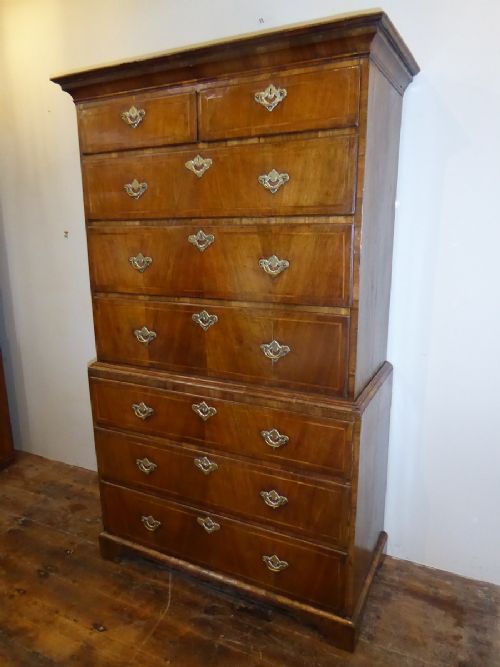 Early 18thc Walnut Tallboy Chest of Drawers