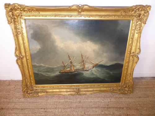 19th Century Marine Oil Painting