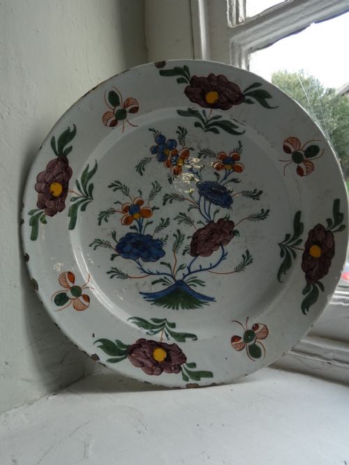 18thc English Delft Charger