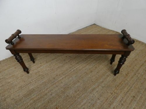 19th C Walnut Hall Bench