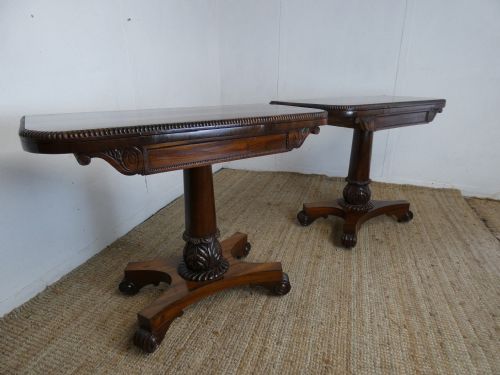 Pair Scottish Regency Card Tables