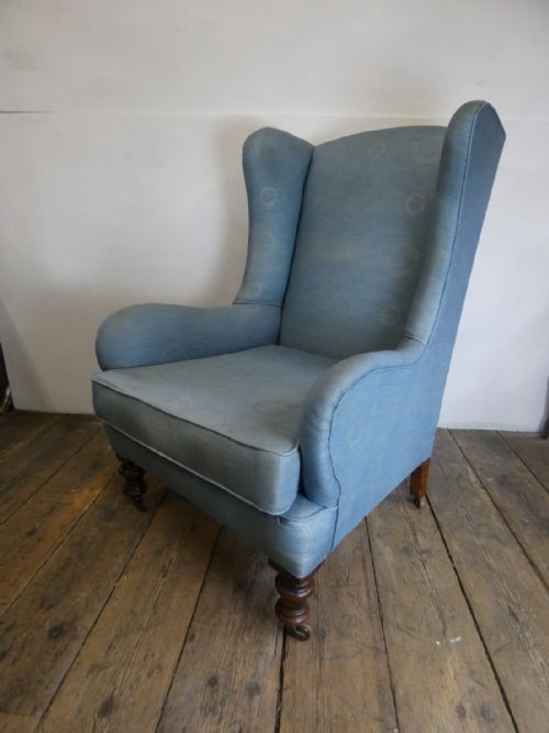 Large 19thc Wing Arm Chair