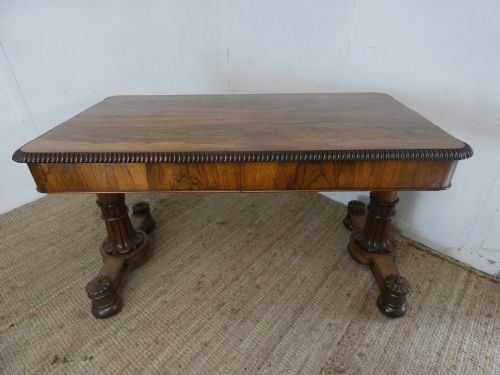 George IV Rosewood Freestanding Library Table