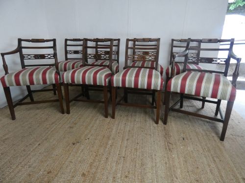 Set of Eight 18thc Dining Chairs