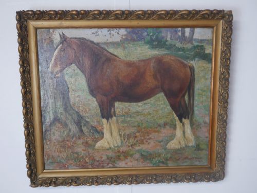 Shire Horse Oil Painting "Nannie"