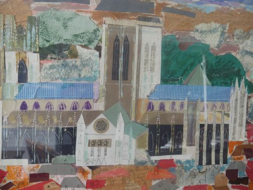 1960s Painting York Minster Deirdre Borlase 1925-2018
