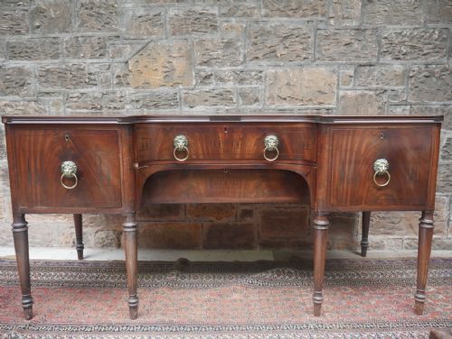 Fine Regency Period  6' Wide Mahogany Sideboard
