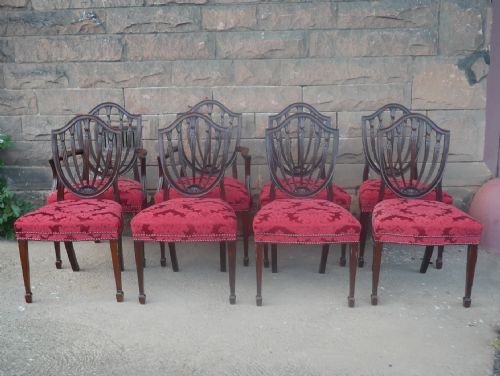 English Set of 8 Dining Chairs