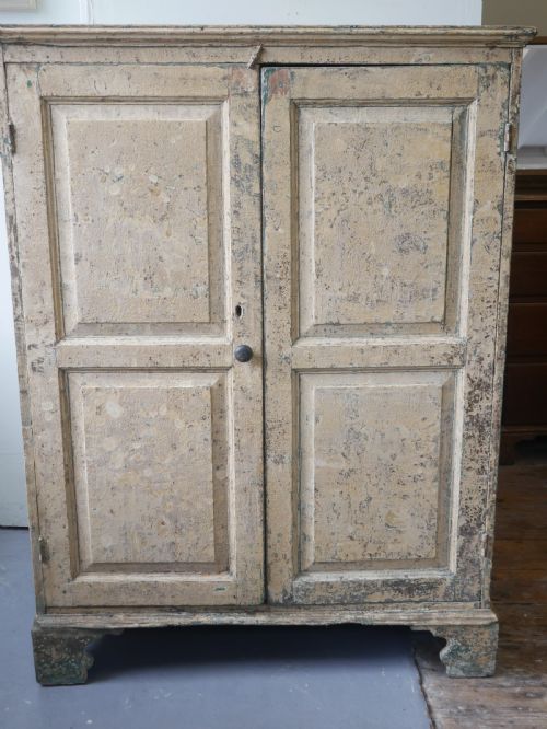Rare Irish Georgian Painted Cupboard