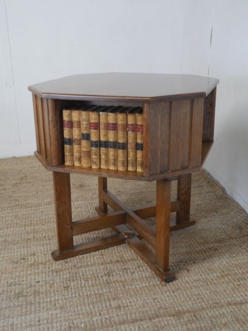 English Oak Book Table Att. Heals of London