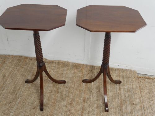 Pair 19thc English Lamp Tables