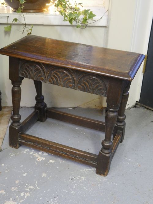 19thc Oak Joint Stool