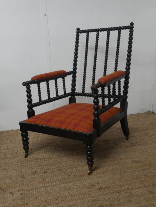 19thc Bobbin Armchair