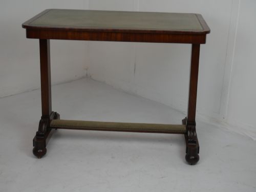 19THC LEATHER TOP SIDE TABLE - ADDITIONAL PHOTO 6