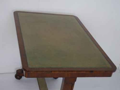 19THC LEATHER TOP SIDE TABLE - ADDITIONAL PHOTO 8