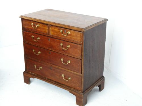Small Oak Georgian Chest of Drawers 83cm Wide