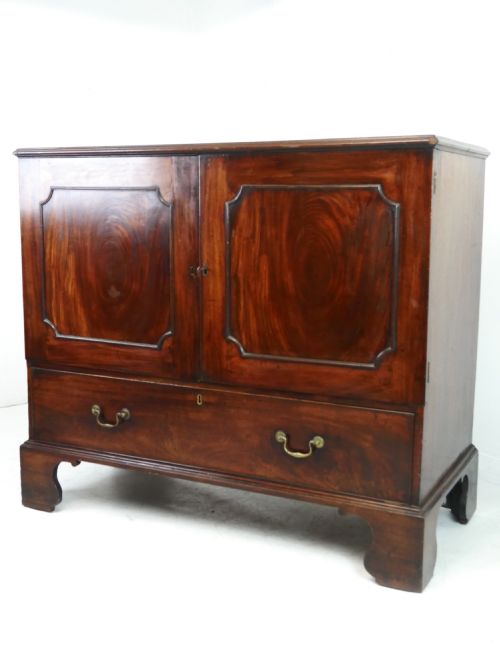 18thc Dwarf Linen Cupboard 107.5cm High