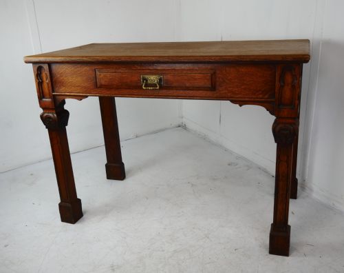 Scottish 19thc Oak Hall Console Table