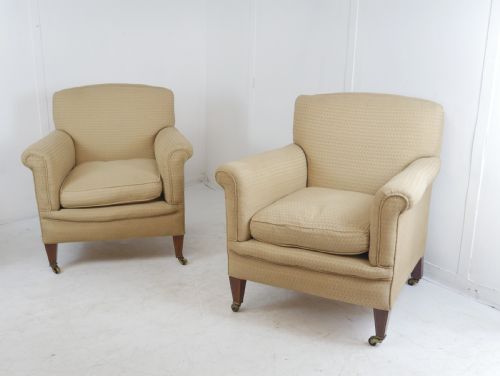 Pair Upholstered Armchairs