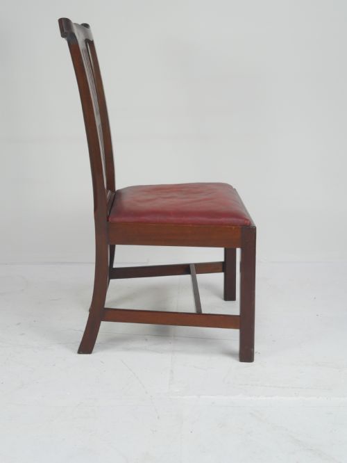 PAIR 19THC LEATHER CHAIRS - ADDITIONAL PHOTO 7