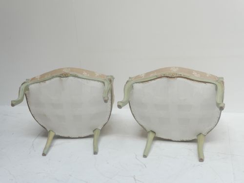 PAIR SCANDINAVIAN PAINTED ARMCHAIRS - ADDITIONAL PHOTO 8