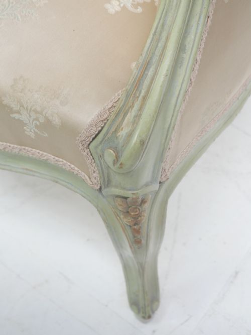 PAIR SCANDINAVIAN PAINTED ARMCHAIRS - ADDITIONAL PHOTO 9