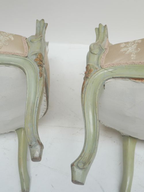 PAIR SCANDINAVIAN PAINTED ARMCHAIRS - ADDITIONAL PHOTO 11