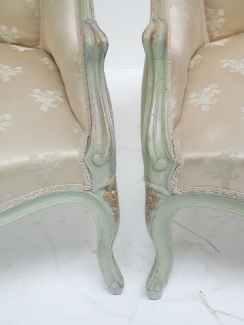 PAIR SCANDINAVIAN PAINTED ARMCHAIRS - ADDITIONAL PHOTO 12