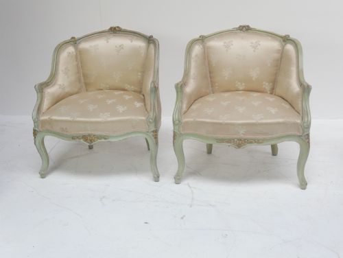 PAIR SCANDINAVIAN PAINTED ARMCHAIRS - ADDITIONAL PHOTO 13