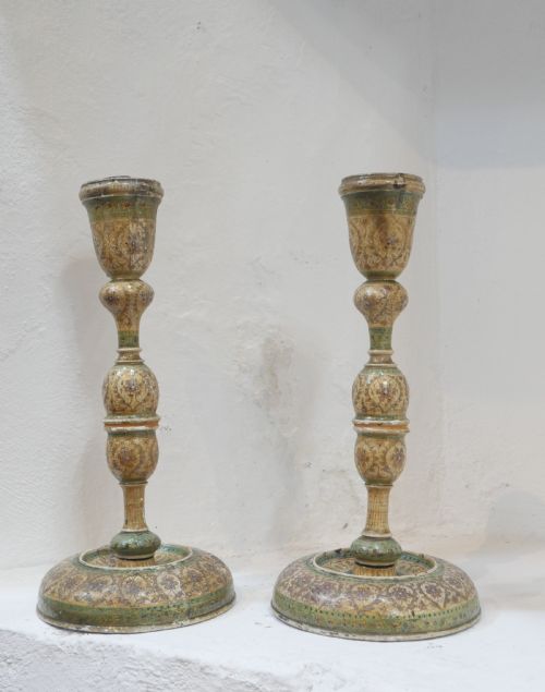 Pair Kashmiri Candlesticks