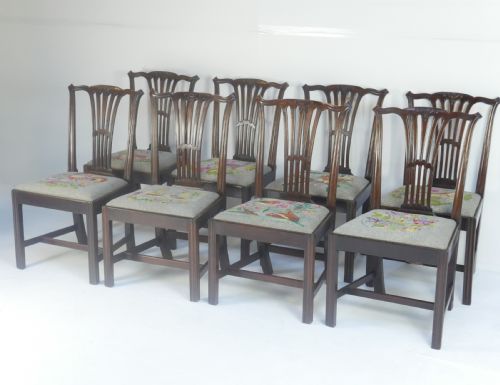 Eight Georgian Dining Chairs