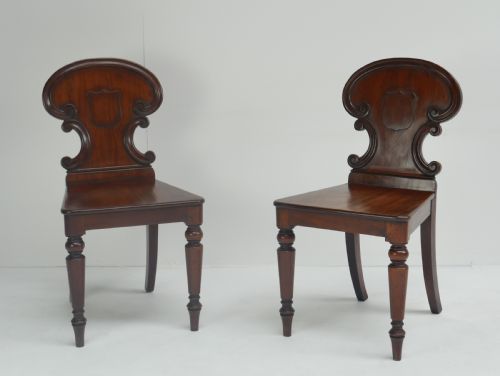 Pair Hall Chairs