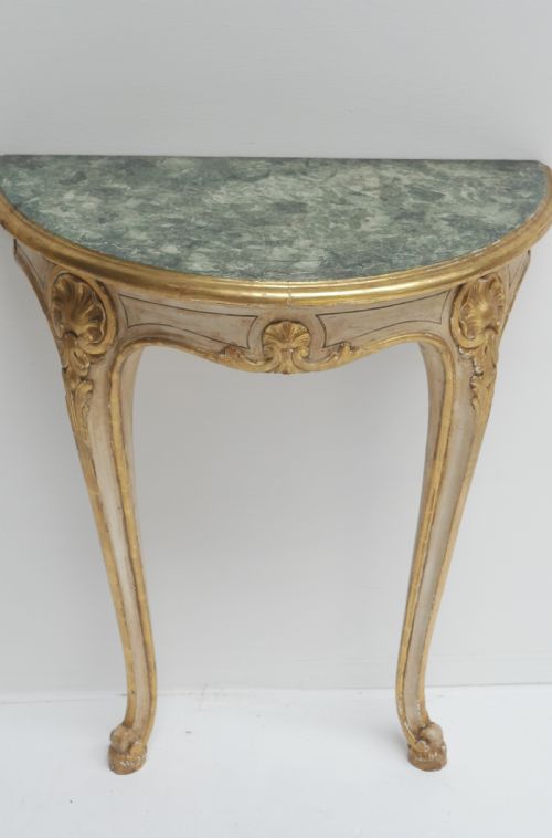 PAIR 1920'S PAINTED CONSOLE TABLES - ADDITIONAL PHOTO 3