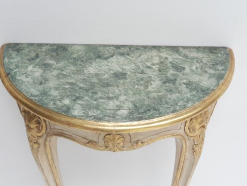 PAIR 1920'S PAINTED CONSOLE TABLES - ADDITIONAL PHOTO 5