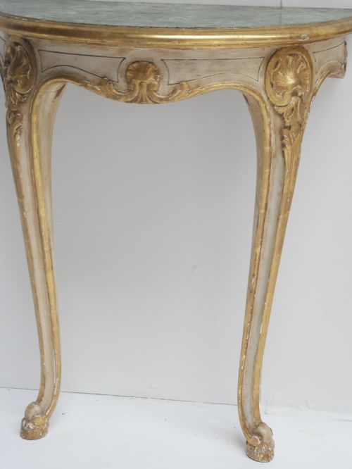 PAIR 1920'S PAINTED CONSOLE TABLES - ADDITIONAL PHOTO 6