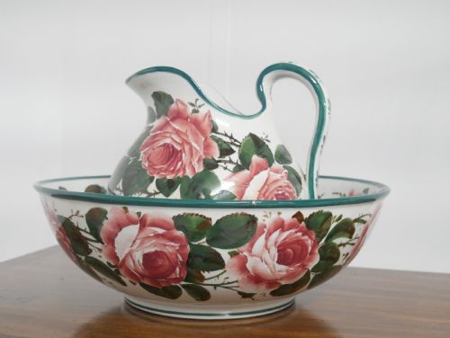 Scottish Wemyss Jug and Bowl